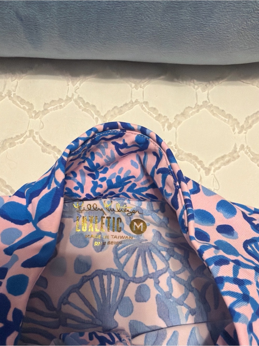 Lilly Pulitzer Pink & Blue Long Sleeve Pullover - Picture 3 of 3